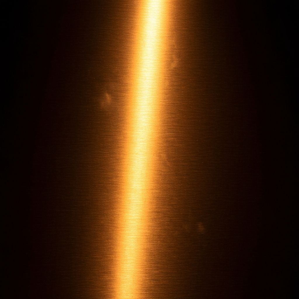 Brushed copper liquid-metal surface close-up