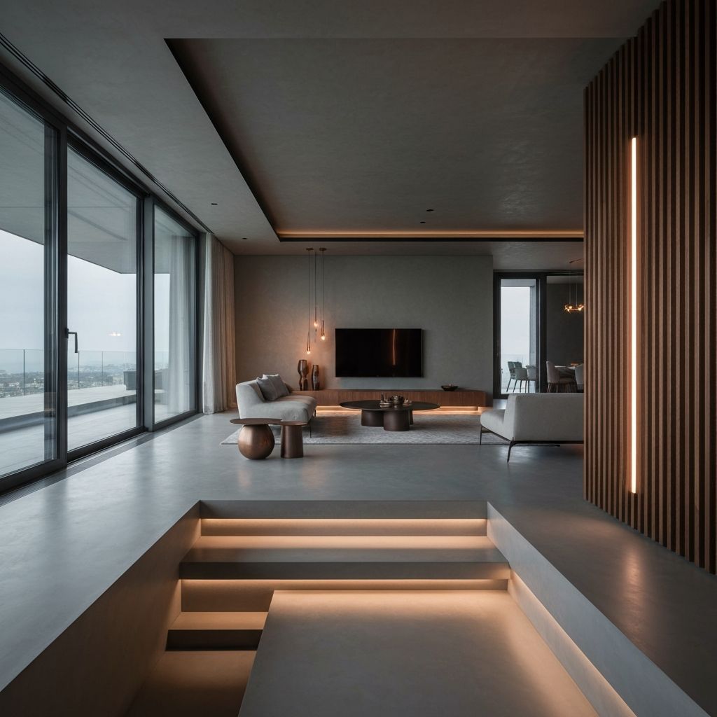 Luxury interior showcasing Versus microcement walls